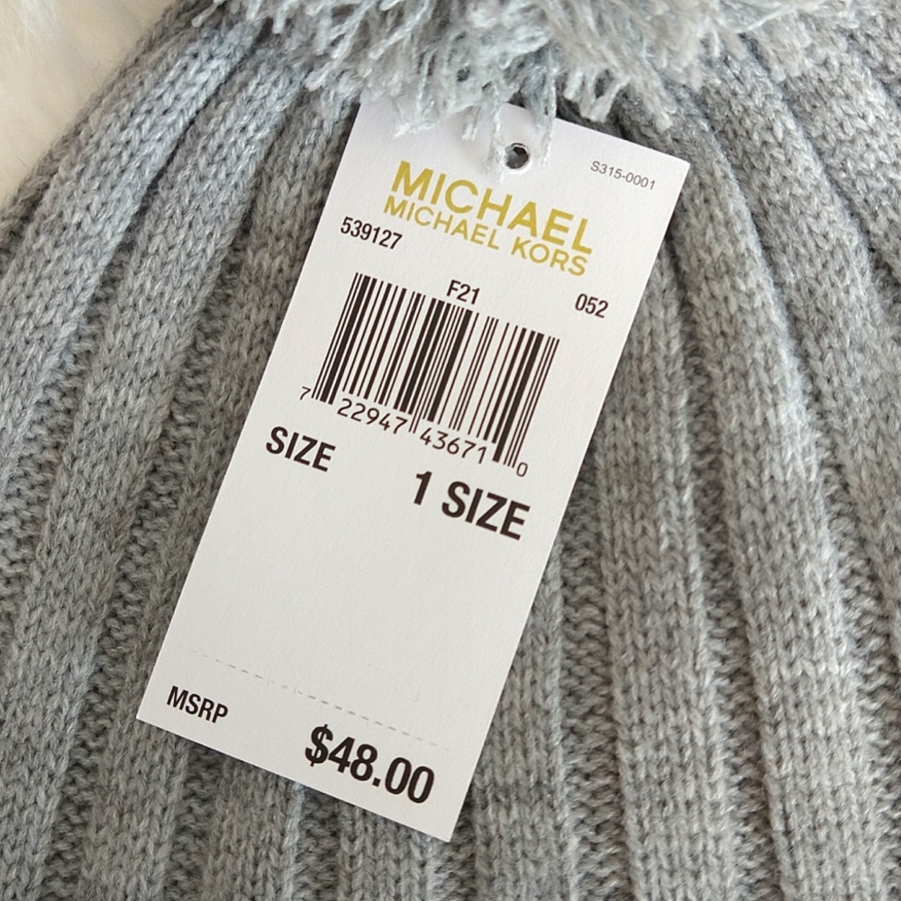 🎅 NWT MICHAEL KORS BEANIE WITH POM - Picture 4 of 6